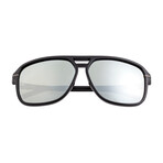 Reed Sunglasses // Black Frame + Silver Lens
