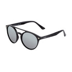 Finley Sunglasses // Black Frame + Silver Lens