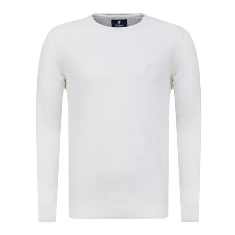 Thompson Round Neck Pullover Sweater // Ecru (S)