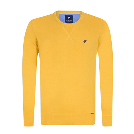 Sean Round Neck Pullover Sweater // Yellow (S)