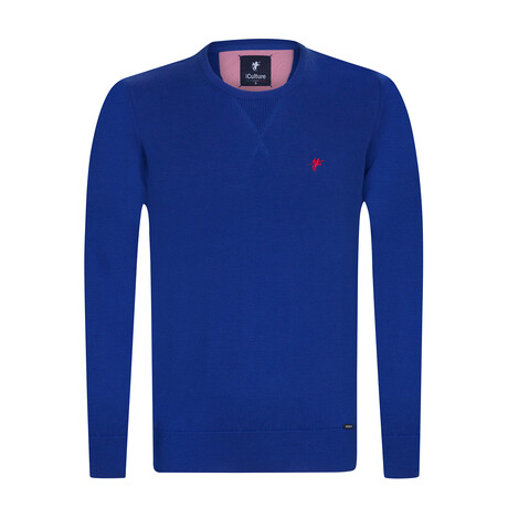 Timothy Round Neck Pullover Sweater // Royal (S)