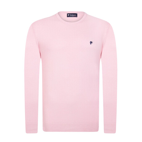 Jamison Round Neck Pullover Sweater // Pink (S)