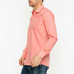 Peter Long Sleeve Button Up Shirt // Rose (M)