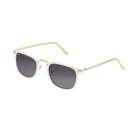 Theyer Sunglasses // White Frame + Black Lens