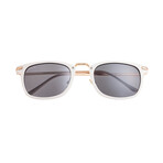 Theyer Sunglasses // White Frame + Black Lens