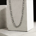 Solid Sterling Silver Figaro Link Chain Necklace // 5mm (16")