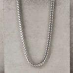 Sterling Silver Thick Franco Link Chain Necklace // 3.5mm (16")