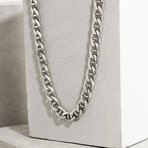 Sterling Silver Gucci Link Chain Necklace // 6mm (16")