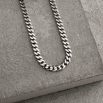 Sterling Silver Curb Link Chain Necklace // 5mm (16")