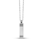 Rectangle Urn Pendant Necklace // Silver (28")