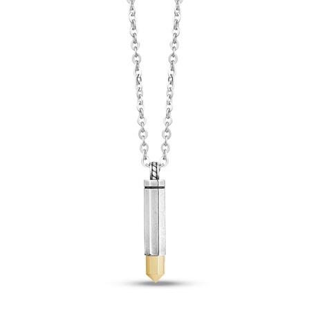 Bullet Urn Pendant Necklace // Silver, Gold (28")