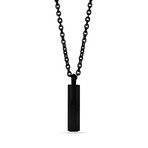 Reversible Urn Pendant Necklace // Black // 24"