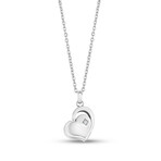 Heart Urn Pendant Necklace // Silver (20")