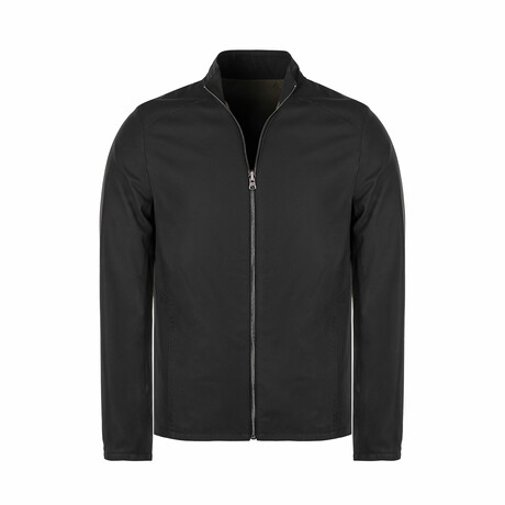Russ Reversible Leather Jacket // Black Tafta + Green (XS)