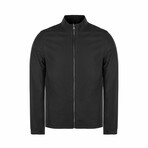 Russ Reversible Leather Jacket // Black Tafta + Green (M)