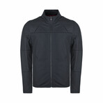 Vincent Reversible Leather Jacket // Navy Tafta + Bordeaux (XL)