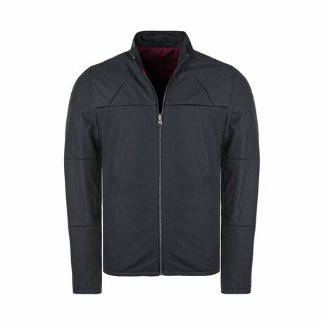 Vincent Reversible Leather Jacket // Navy Tafta + Bordeaux (S)