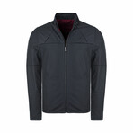 Vincent Reversible Leather Jacket // Navy Tafta + Bordeaux (2XL)