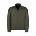Earl Reversible Leather Jacket // Black Tafta + Green (XL)