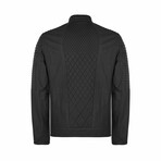 Earl Reversible Leather Jacket // Black Tafta + Green (XS)