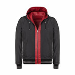 Duncan Reversible Leather Jacket // Red + Black (XL)