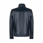 Ellis Reversible Leather Jacket // Navy + Red (L)