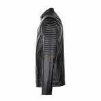 Evan Reversible Leather Jacket // Black + Brown (2XL)