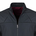 Vincent Reversible Leather Jacket // Navy Tafta + Bordeaux (L)