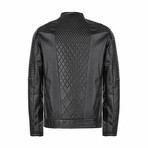 Evan Reversible Leather Jacket // Black + Brown (5XL)