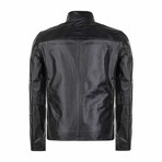 Blake Reversible Leather Jacket // Black + Green (XL)