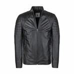 Isaac Leather Jacket // Black (4XL)