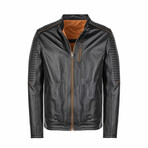 Evan Reversible Leather Jacket // Black + Brown (XS)