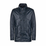 Alejandro Leather Jacket // Navy (S)