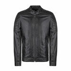 Zayne Leather Jacket // Black (4XL)