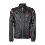 Ricardo Reversible Leather Jacket // Black + Red (3XL)