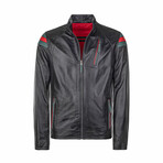 Ricardo Reversible Leather Jacket // Black + Red (4XL)