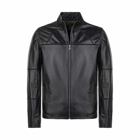 Blake Reversible Leather Jacket // Black + Green (XS)