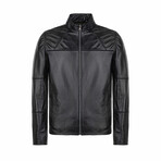 Blake Reversible Leather Jacket // Black + Green (5XL)
