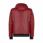 Duncan Reversible Leather Jacket // Red + Black (XL)