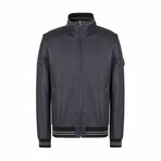 Charles Reversible Leather Jacket // Navy Tafta + Black (2XL)