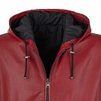 Duncan Reversible Leather Jacket // Red + Black (5XL)