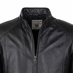 Henry Leather Jacket // Black (4XL)