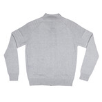 Fashion Zip Up Sweater // Oatmeal (2XL)
