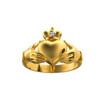 Claddagh Ring // 22K Gold Plated (Size 5)