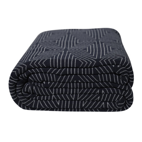Premium Woven™ Blanket (Navy Zig)