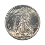 1934-D Walking Liberty Half Dollar // PCGS Certified MS65 // Wood Presentation Box