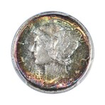 1919 Mercury Dime // PCGS Certified MS62FB // Wood Presentation Box
