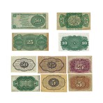 1860s to 1880s Fractional Currency // 5-10-25-50 Cent Notes // Set of 10 // Extra Fine to Uncirculated Condition