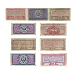 1946 to 1964 Military Payment Certificates // Post WWII // 5 Cents to $1 // Set of 9 // Fine to Extra Fine Condition