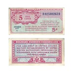 1946 to 1964 Military Payment Certificates // Post WWII // 5 Cents to $1 // Set of 9 // Fine to Extra Fine Condition